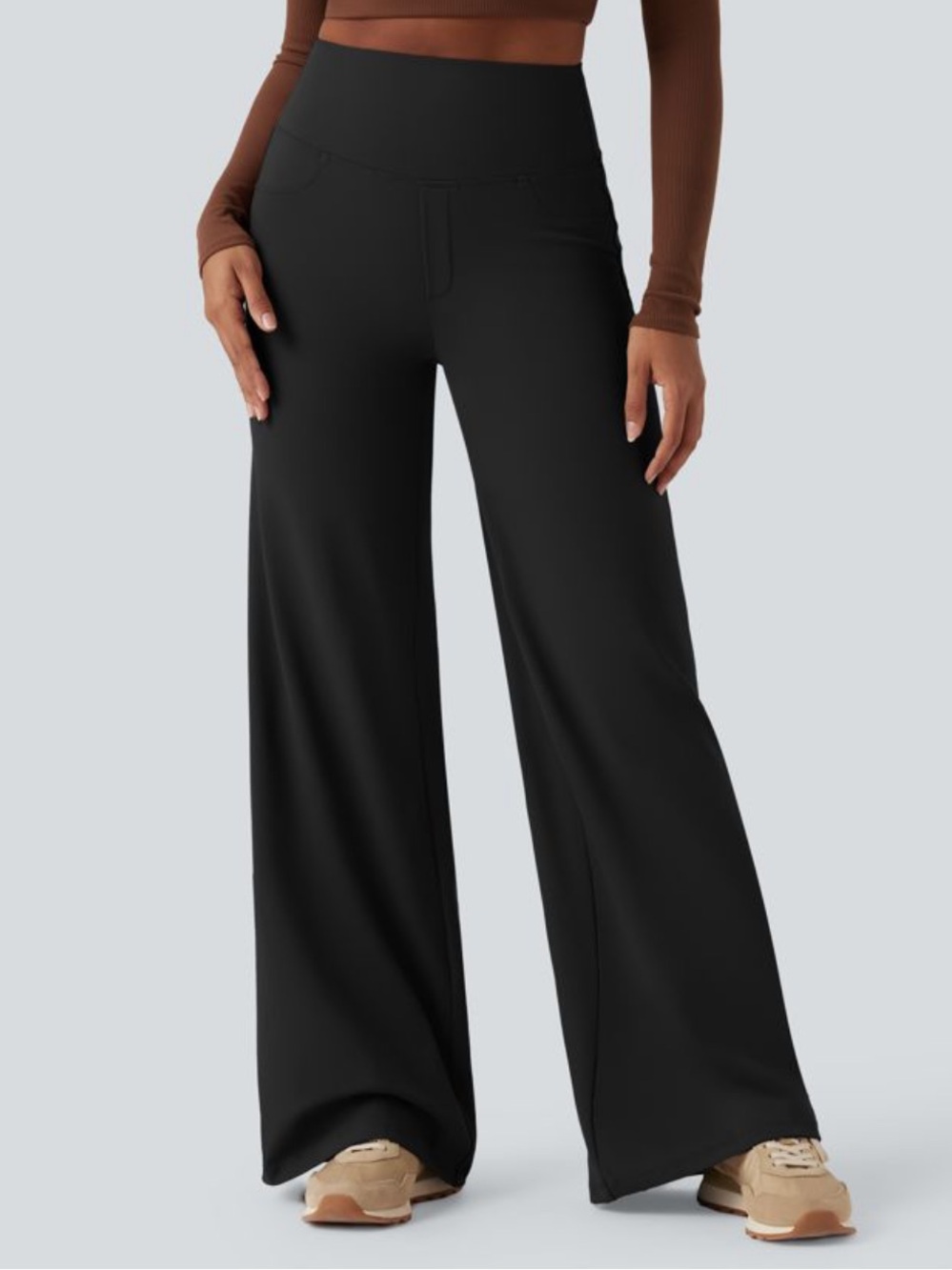 NWT Halara DayStretch High Waisted Tummy Control Wide Leg Baggy Yoga Pants